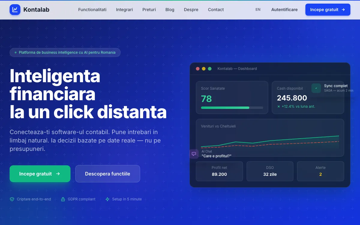 Captura din site-ul Kontalab, realizat de Sytek